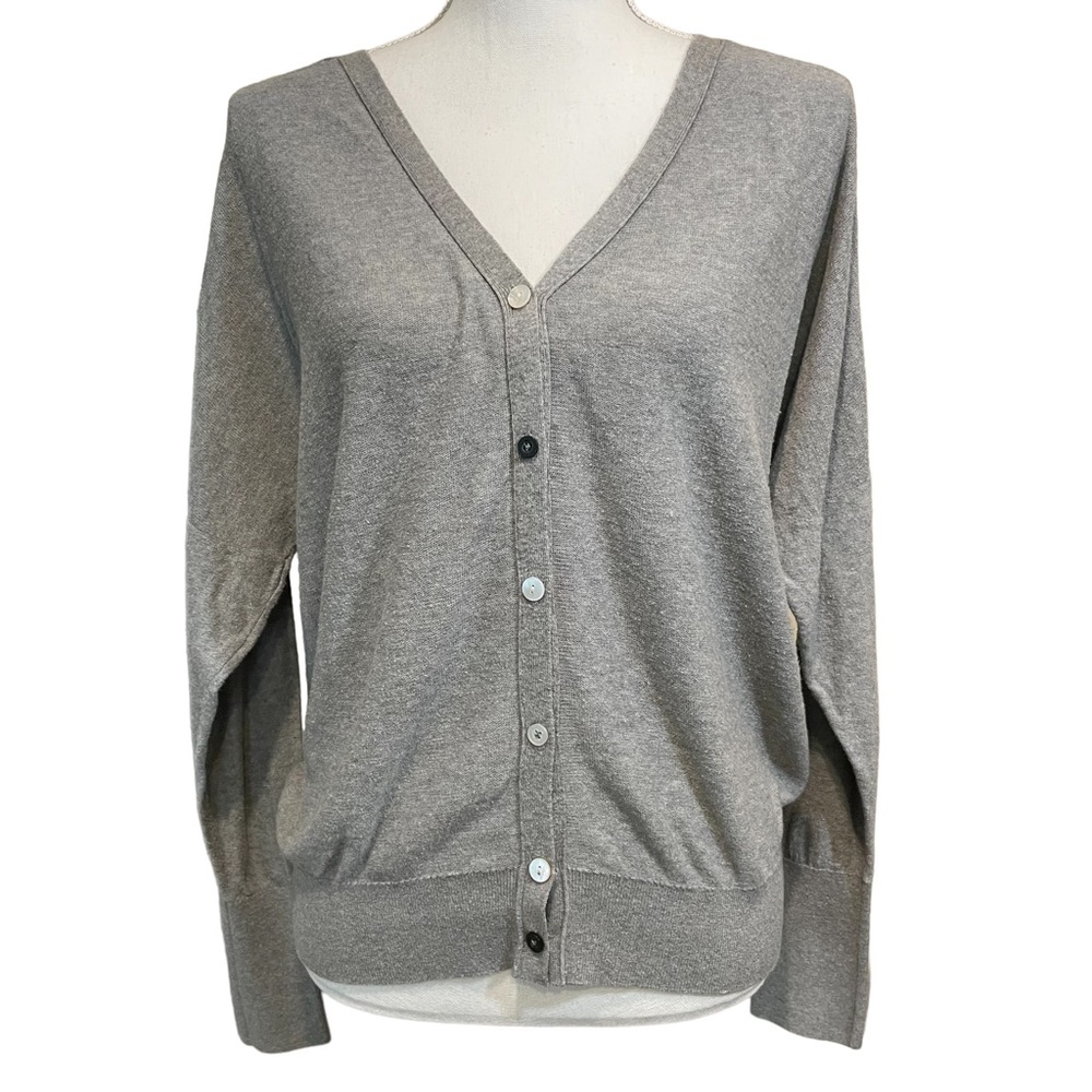 Lucky Brand Gray Button Up Cardigan Sweater.  Size M
